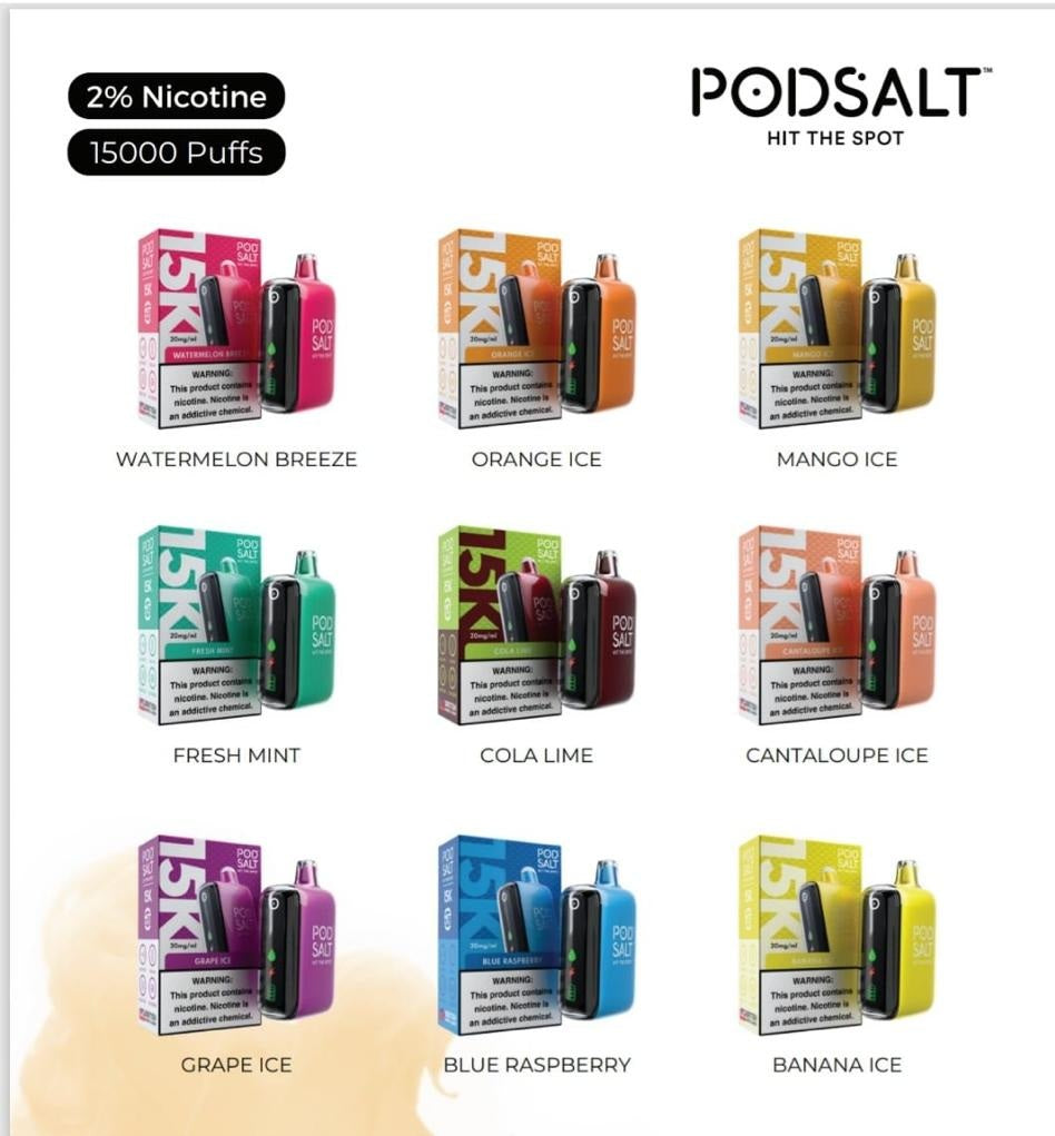 elf bar vape uk Pod Salt GO 600 Disposable Kit - 5 for £20 main image 0