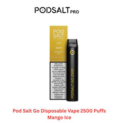 Pod Salt Go Disposable Vape 2500 Puffs Mango Ice in Dubai UAE