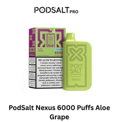 Pod Salt Nexus 6000 Puffs Aloe Grape in Dubai UAE