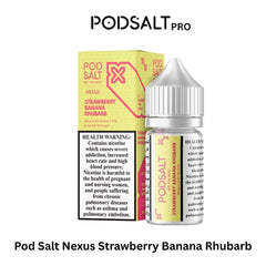 Pod Salt Nexus Strawberry Banana Rhubarb 20mg/ml-30ml in Dubai UAE