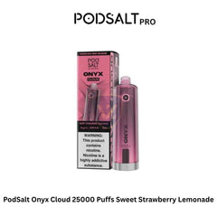 PodSalt Onyx Cloud 25000 Puffs Sweet Strawberry Lemonade