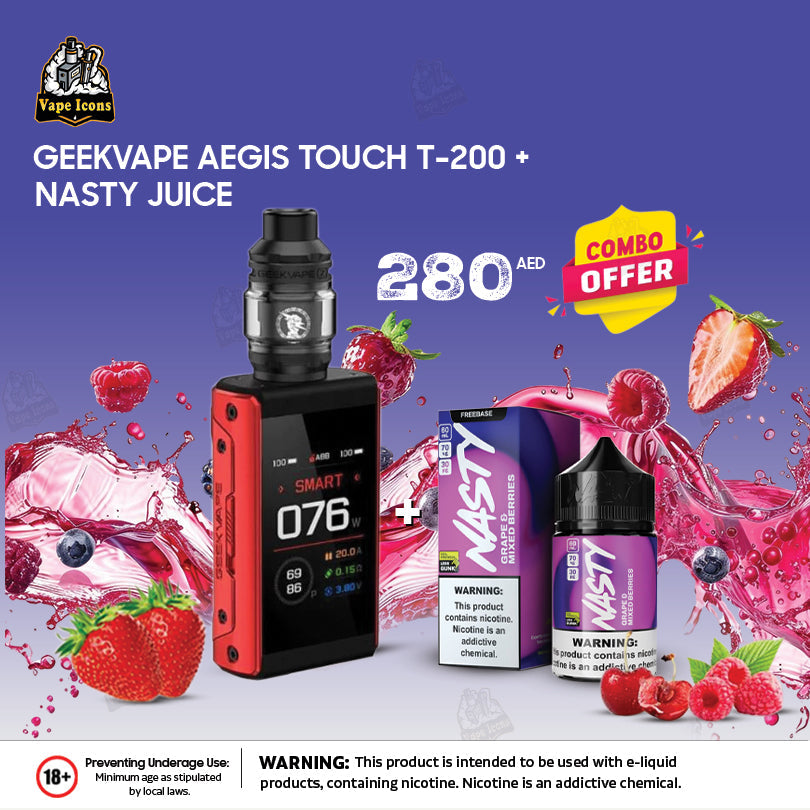 Geekvape T200 (Aegis Touch) Kit 200W with Nasty E Juice