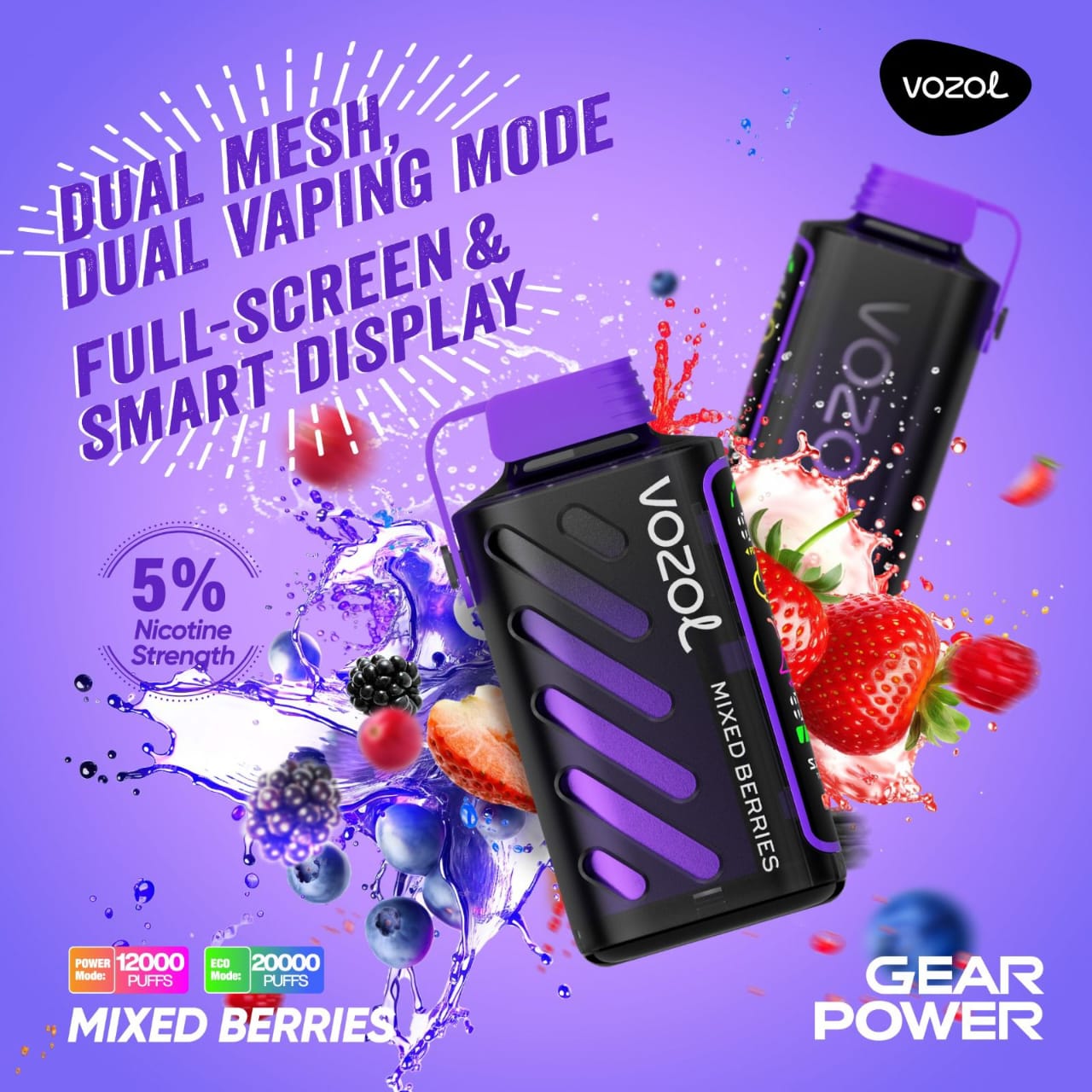 Vozol Gear 20000 Puffs 3-Pack Combo Offer in Dubai