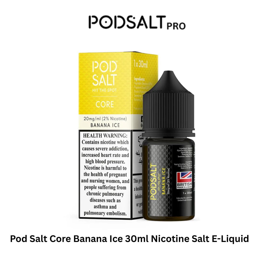 Pod Salt Core Banana Ice 30ml Nicotine Salt E-Liquid 20mg