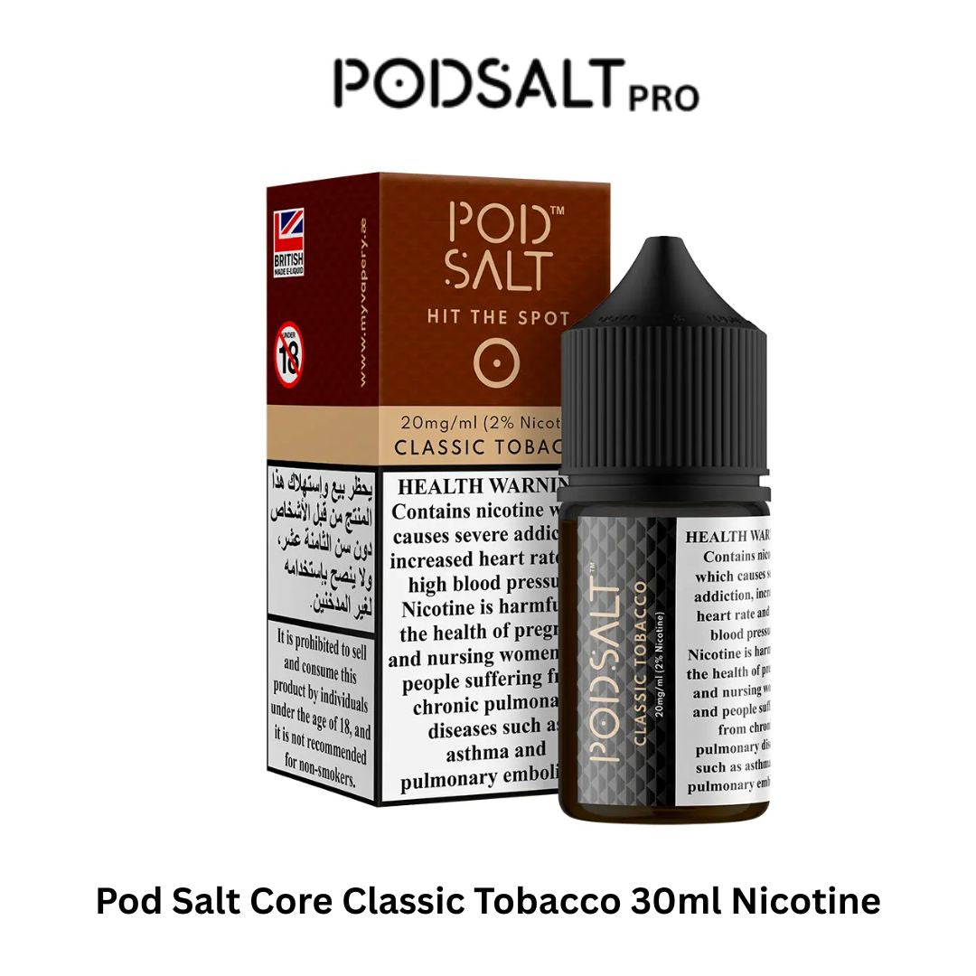 Pod Salt Core Classic Tobacco 30ml Nicotine Salt E-Liquid 20mg