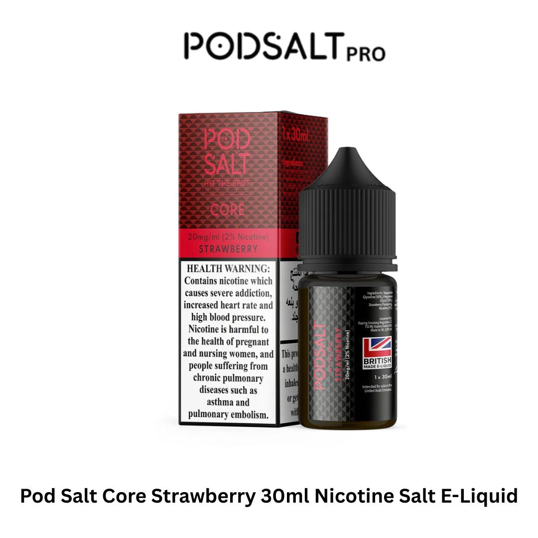 Pod Salt Core Strawberry 30ml Nicotine Salt E-Liquid 20mg