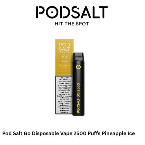 Pod Salt Go Disposable Vape 2500 Puffs Pineapple Ice in Dubai UAE