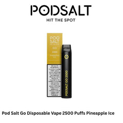 Pod Salt Go Disposable Vape 2500 Puffs Pineapple Ice in Dubai UAE
