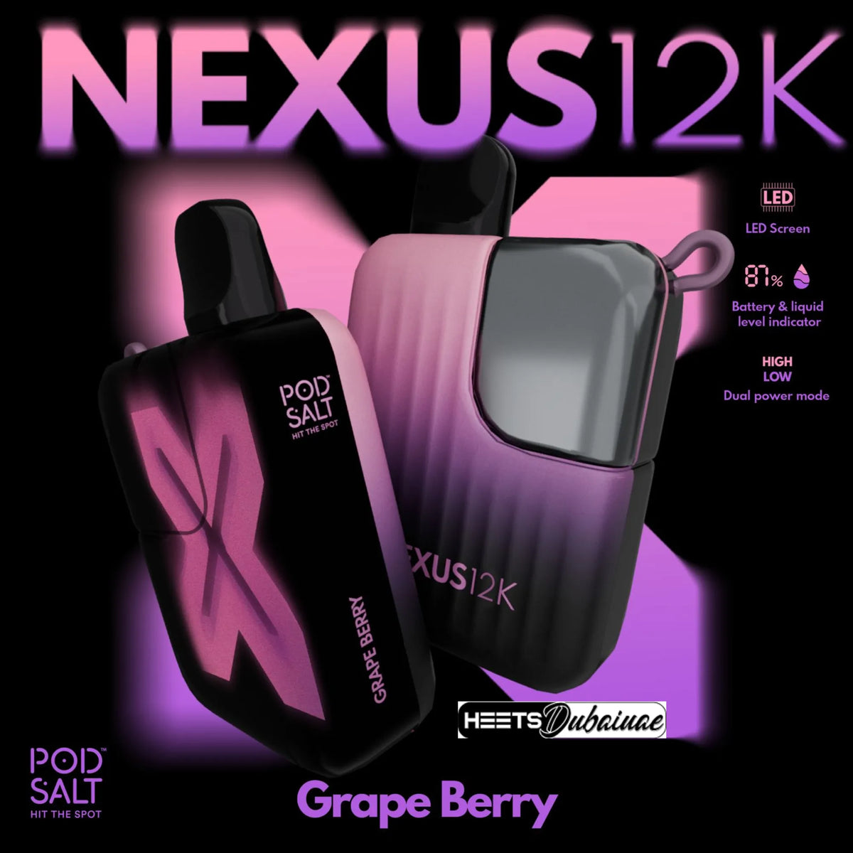 Pod Salt Nexus 12000 Puffs Grape Cherry