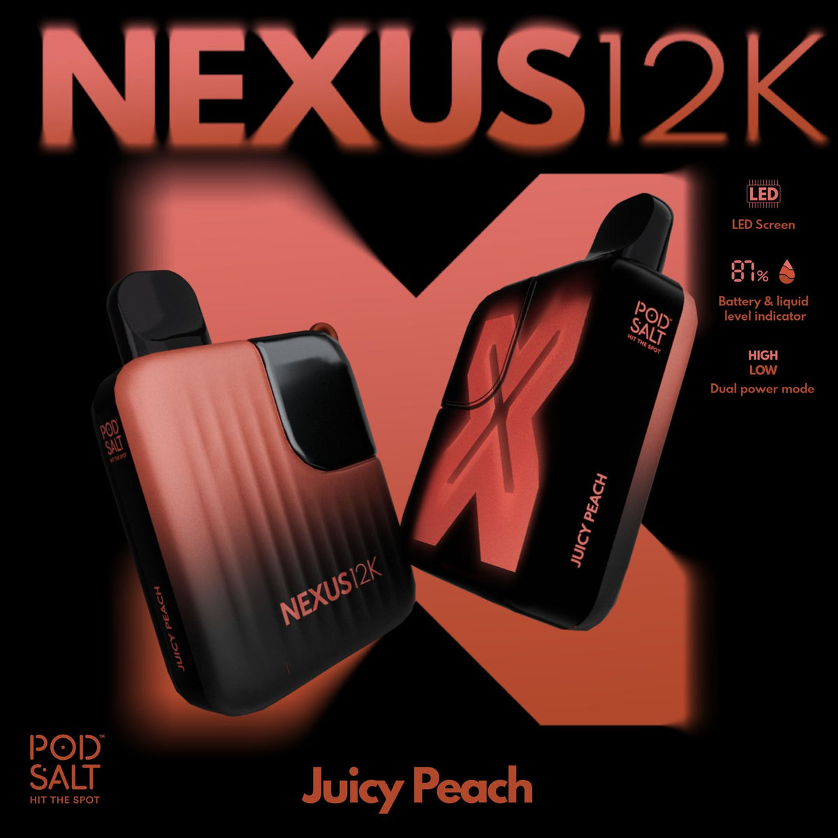 Pod Salt Nexus 12000 Puffs Juicy Peach