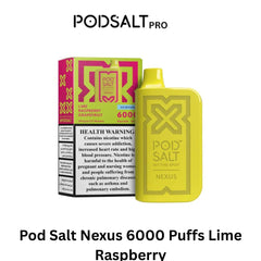 Pod Salt Nexus 6000 Puffs  Lime Raspberry in Dubai UAE