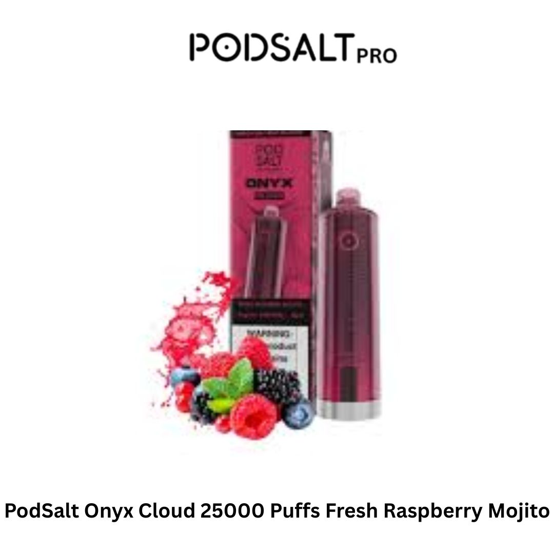 PodSalt Onyx Cloud 25000 Puffs Fresh Raspberry Mojito