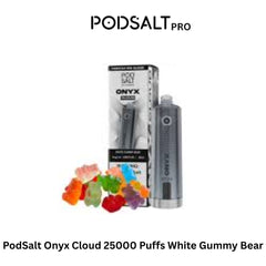 PodSalt Onyx Cloud 25000 Puffs White Gummy Bear