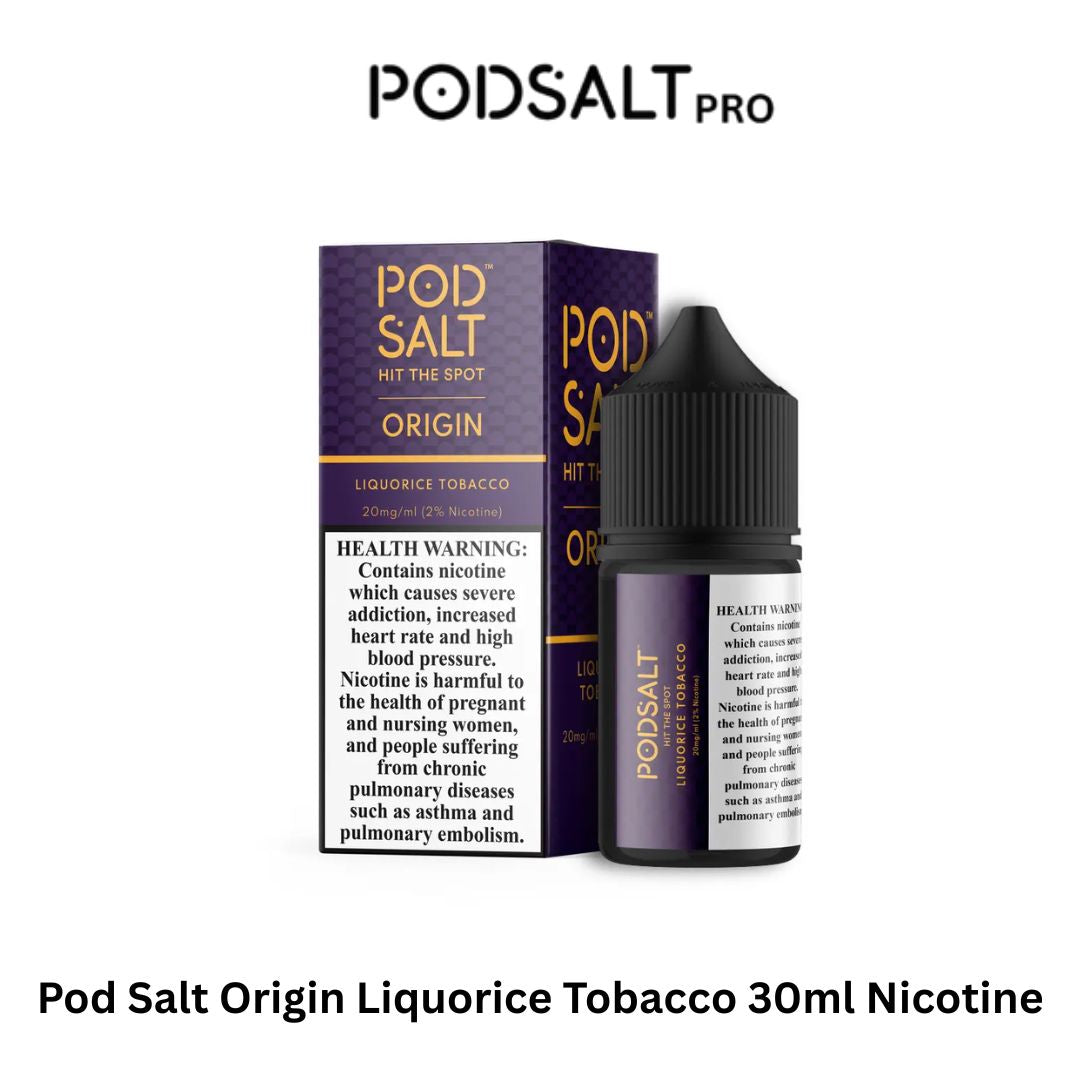Pod Salt Origin Liquorice Tobacco 30ml Nicotine Salt E-Liquid 20mg