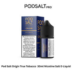 Pod Salt Origin True Tobacco  30ml Nicotine Salt E-Liquid 20mg