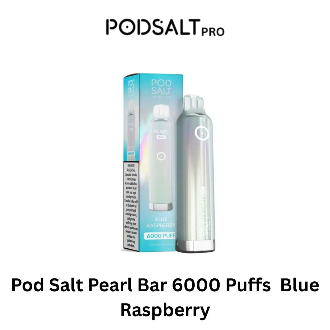 Pod Salt Pearl Bar 6000 Puffs  Blue Raspberry