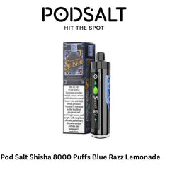 Pod Salt Shisha 8000 Puffs Blue Razz Lemonade