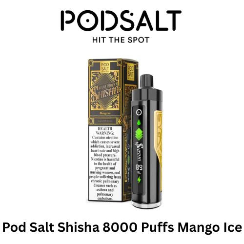 Pod Salt Shisha 8000 Puffs Mango Ice