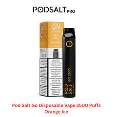Pod Salt Go Disposable Vape 2500 Puffs Orange Ice in Dubai UAE