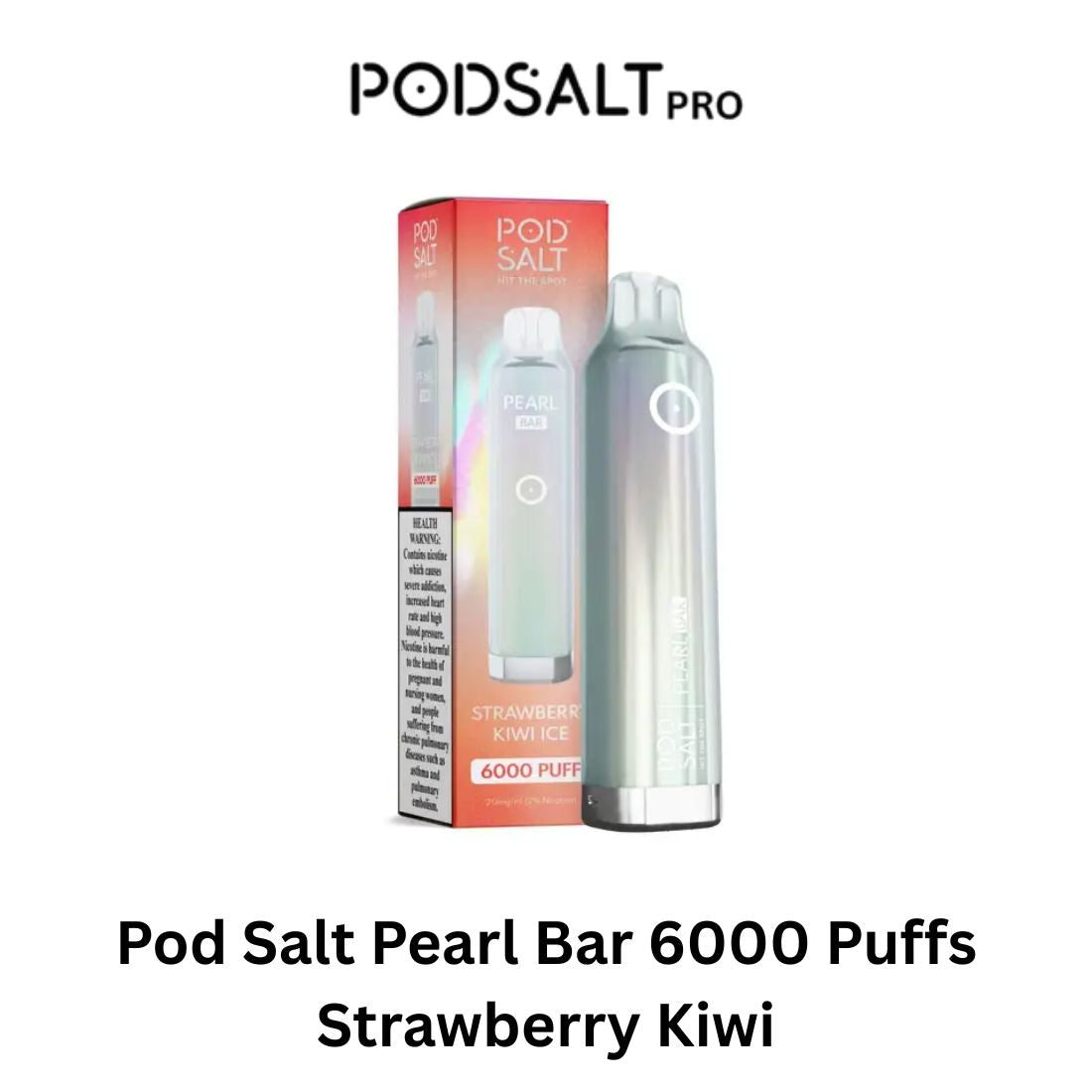 Pod Salt Pearl Bar 6000 Puffs  Strawberry Kiwi