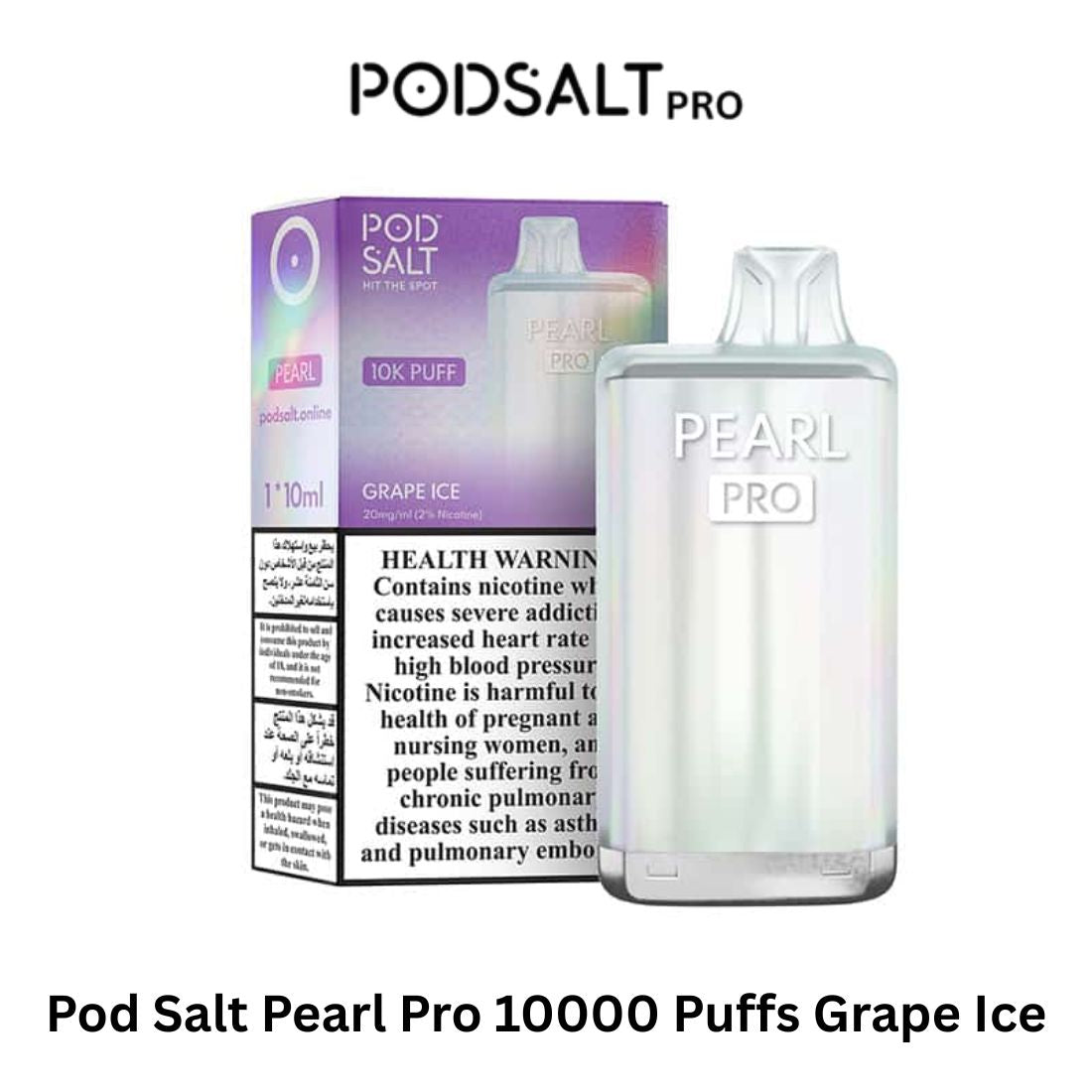 Pod Salt Pearl Pro 10000 Puffs Grape Ice