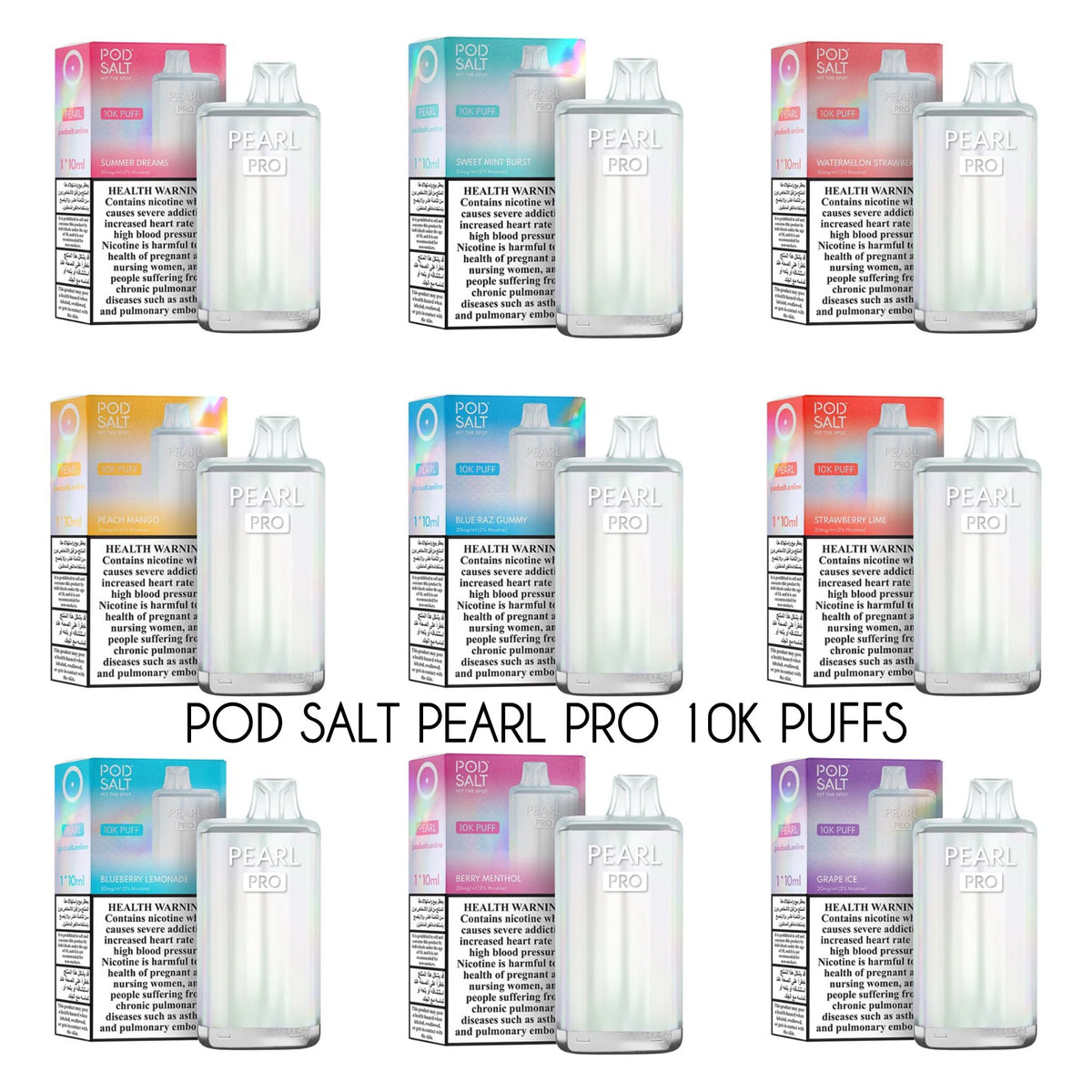 POD SALT Pearl Pro 10000 Puffs 20MG Disposable Vape