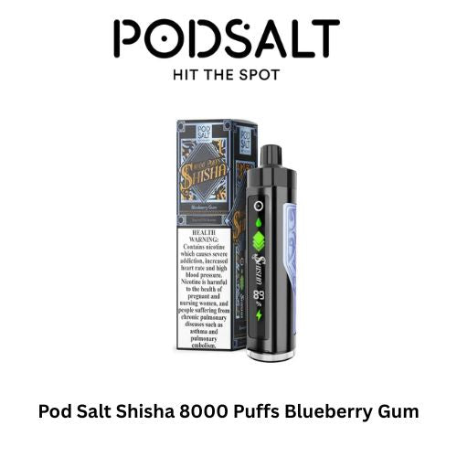 Pod Salt Shisha 8000 Puffs Blueberry Gum